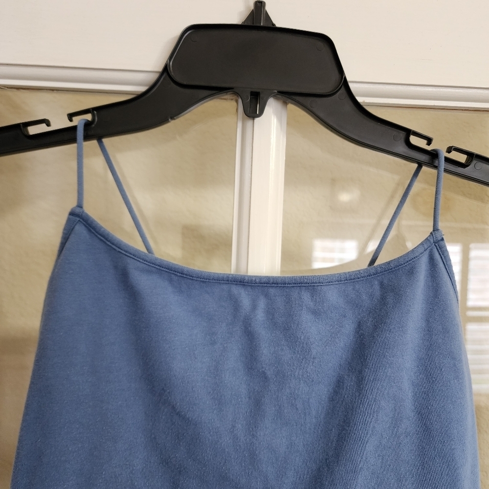American Eagle Outfitters Blue Cropped Cross Back Cami Tank Top XL - Picture 5 of 13